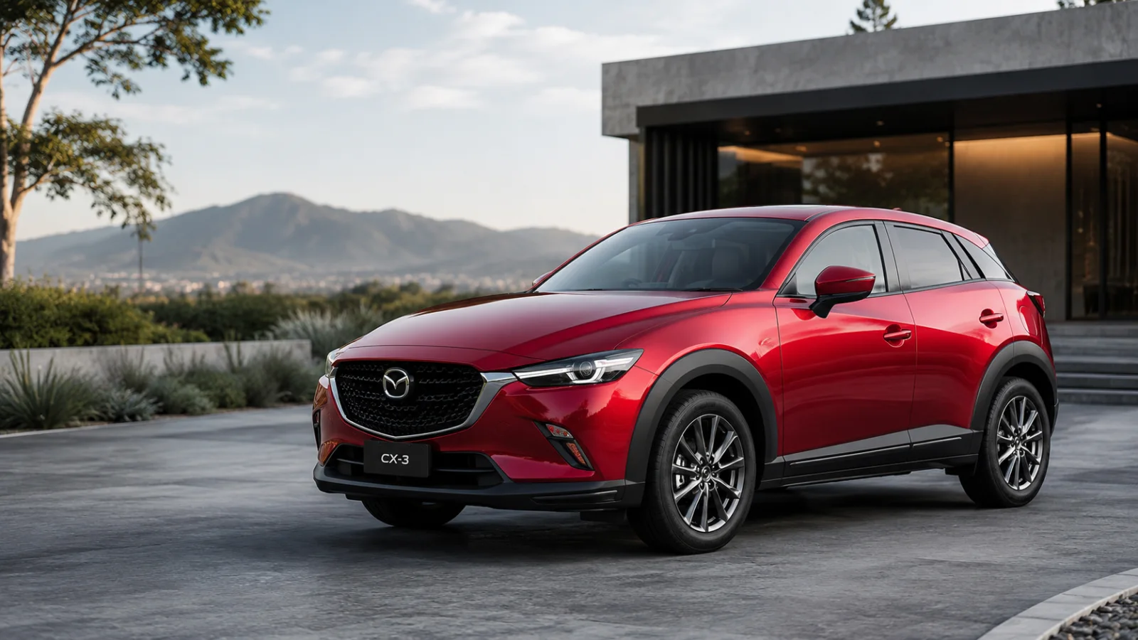 Mazda CX-3 สีแดง รถครอสโอเวอร์ SKYACTIV สำหรับหน้าบริการซ่อม Mazda CX-3 นครราชสีมา